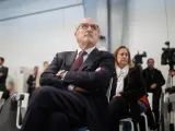 El presidente de Repsol, Antonio Brufau, durante su visita a las instalaciones de la empresa Finanzauto.