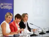 Yolanda Díaz, Isabel Rodríguez y Teresa Ribera