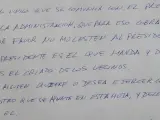 Cartel escrito por el presidente de una comunidad de vecinos de Alcorcón que se hizo viral.