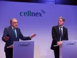 Tobías Martínez, consejero delegado de Cellnex, junto con el presidente.
