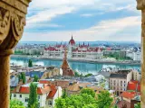 Vista panor&aacute;mica de la ciudad de Budapest desde el Basti&oacute;n del Pescador.