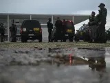 Agentes de las fuerzas de seguridad en Brasilia.