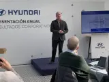 Leopoldo Satrústegui, director general de Hyundai España, haciendo balance de los resultados de la marca.