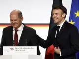 Olaf Scholz y Emmanuel Macron