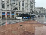 Autobús urbano TUA, tráfico en el centro de Oviedo