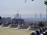 Vista del skyline de Barcelona desde el Parque G&uuml;ell