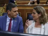 Pedro S&aacute;nchez y Teresa Ribera