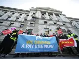 Británicos en la mayor huelga en una década
