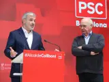 El candidato del PSC, Jaume Collboni, presenta la incorporación de Lluís Rabell a sus listas.