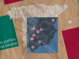 Mapa de los pueblos más baratos de España para comprar una vivienda.