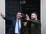 Rishi Sunak y Zelenski, en Downing Street.