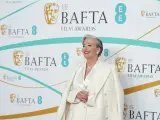 La genial Emma Thompson, candidata por 'Buena suerte, Leo Grande', en el posado previo