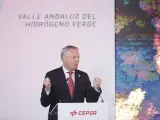 El CEO de Cepsa, Marteen Westsalaar, durante la presentación del proyecto de Cepsa 'Valle andaluz del Hidrógeno Verde'.