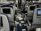 Imagen de las consecuencias de unas turbulencias en un vuelo de Lufthansa.