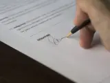 La firma de un testamento.