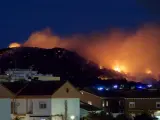 Una imagen del incendio de Calafell.