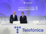 Ángel Vilá Boix, y el presidente de Telefónica, José María Álvarez-Pallete