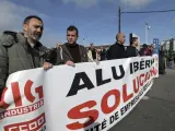 Los exempleados de Alu Ibérica exigen una solución para cobrar las indemnizaciones.