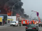 "peligro extremo" por un gran incendio en dos almacenes distrito de Rothenburgsort, Hamburgo