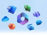 Logo de Microsoft 365 y sus aplicaciones.