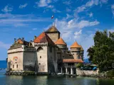 Chillon Castle, from XIth century is Switzerland's most visited historic monument