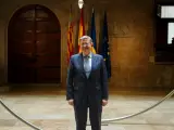 Puig, en el patio gótico del Palau de la Generalitat.