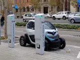 Punto de recarga eléctrica en la Diagonal de Barcelona.