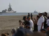 Su Majestad el Rey Felipe VI asiste a los actos con motivo del Día de la Fuerzas Armadas en la ciudad de Motril