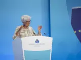 Lagarde da explicaciones sobre la reuni&oacute;n del BCE.
