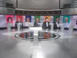 El plató del Debate a siete en RTVE.