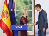 La presidenta de la Comisión Europea, Ursula von der Leyen y el presidente del Gobierno, Pedro Sánchez