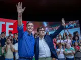 El presidente del Gobierno de Espa&ntilde;a y secretario general del PSOE, Pedro S&aacute;nchez, interviene en un mitin electoral, en el Palacio de Congresos, a 16 de julio de 2023, en Barcelona, Catalunya (Espa&ntilde;a). Este mitin electoral del PSOE se enmarca dentro de la campa&ntilde;a electoral que est&aacute; llevando al presidente del Gobierno a visitar varias ciudades espa&ntilde;olas de cara a las elecciones generales del pr&oacute;ximo 23 de julio. 16 JULIO 2023;PSOE;PSC;PARTIDO SOCIALISTA;MITIN;CAMPA&Ntilde;A ELECTORAL; Kike Rinc&oacute;n / Europa Press 16/7/2023