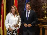 La vicepresidenta segunda, Susana Camarero, junto al jefe del Consell, Carlos Mazón, este miércoles.
