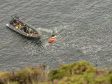 Rescate del cadáver del alcalde de Soto del Barco.