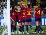 Las jugadoras de la selección española