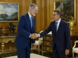 El rey Felipe VI recibe al líder del PP, Alberto Núñez Feijóo