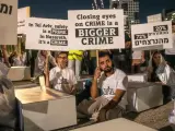 Movilización en Tel Aviv por la ola de violencia que sacude a la comunidad árabe de Israel.