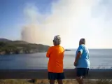 Incendio forestal que afecta a los municipios de Colera y Portbou (Girona).