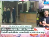 Pepe del Real informa de la última hora desde el tanatorio de La Paz.