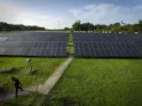 Energía solar verde clima