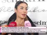 Pilar Rubio atendió a los medios y habló sobre el robo en su casa.