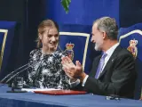 La Princesa de Asturias, Doña Leonor, y el Rey Felipe VI presiden la 42ª edición de la entrega de los ‘Premios Princesa de Asturias 2022’.
