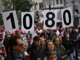 Los pensionistas se movilizan en Madrid y piden una pensión mínima de 1.080 euros