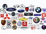 Imagen de archivo de los logotipos de las marcas más vendidas en el mundo.