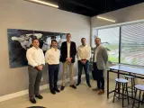 En la foto (de izquierda a derecha) Luis Rodriguez (Managing Director de BTS), Ricardo Olloqui (Presidente y cofundador de BTS), Sergio Lopez (CEO y Fundador Hiberus), Juan Carlos Holguin (Managing Partner Hiberus en Latam) y Marcos Latorre (CEO Internacional Hiberus).