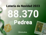 88370, premio de la pedrea de la Lotería de Navidad 2023 remunerado con mil euros