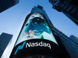Panel del Nasdaq en Times Square, Nueva York.