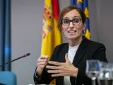 La ministra de Sanidad, Mónica García, ofrece una rueda de prensa