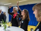 Lagarde, durante un acto en la Casa del Euro en Bruselas.