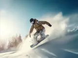 Persona haciendo Snowboard